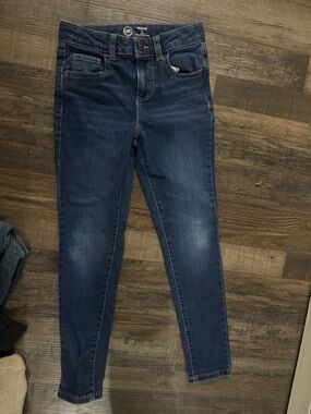 Girls Skinny Jeans in Dark Blue - Classic Stretch Denim